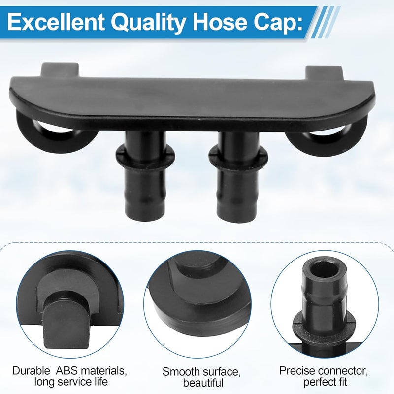 Pulems Ice Maker Drain Hose Stopper Cap with Hanger Compatible with GE Opal Nugget Ice Maker GIMN Series Ice Maker, Ice Maker Parts Drain Plug for 1/4 Inch ID Drain Hoses - Ice Maker Drain Hose Holder Clip - Image 5